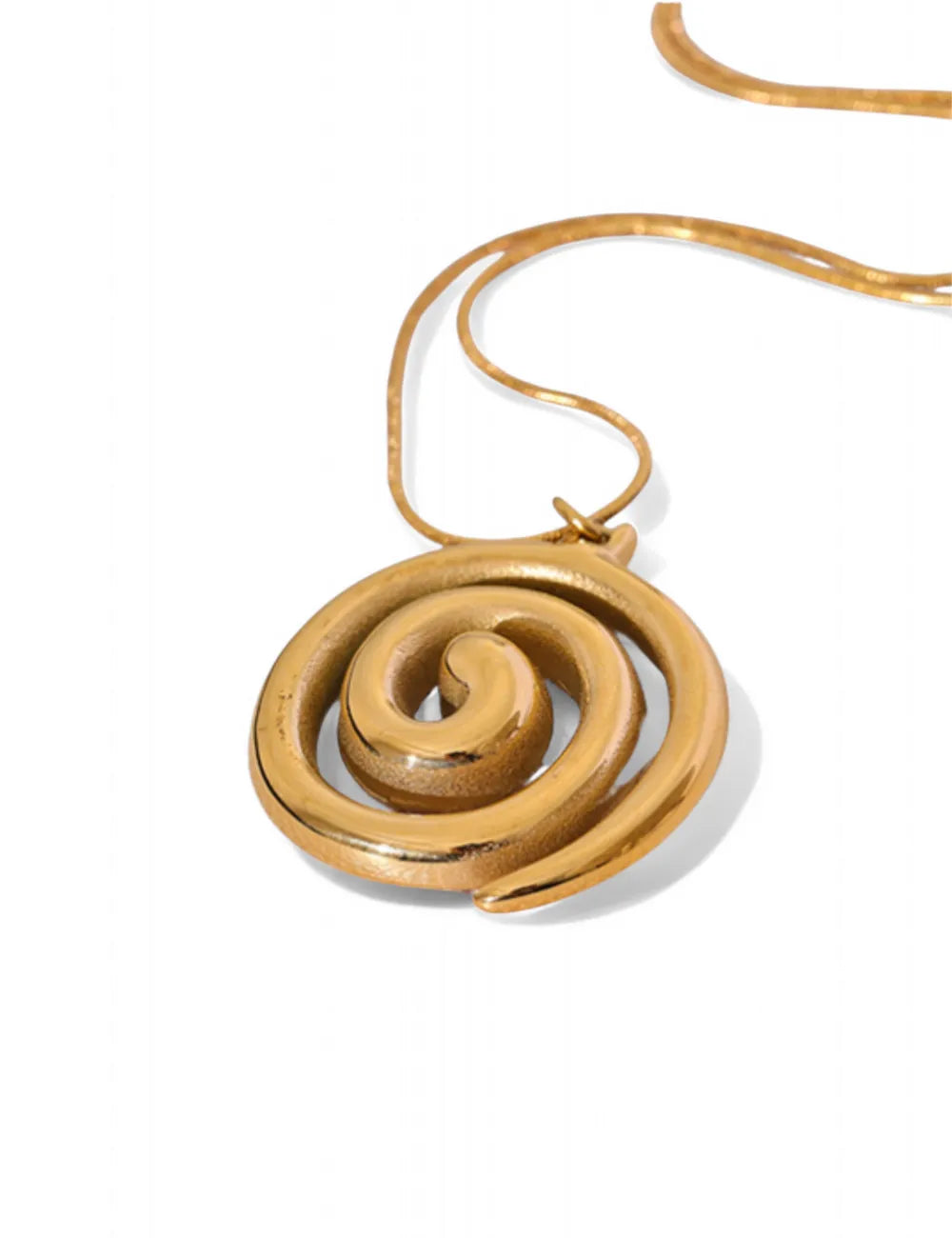 Sculpted Spiral Pendant Necklace