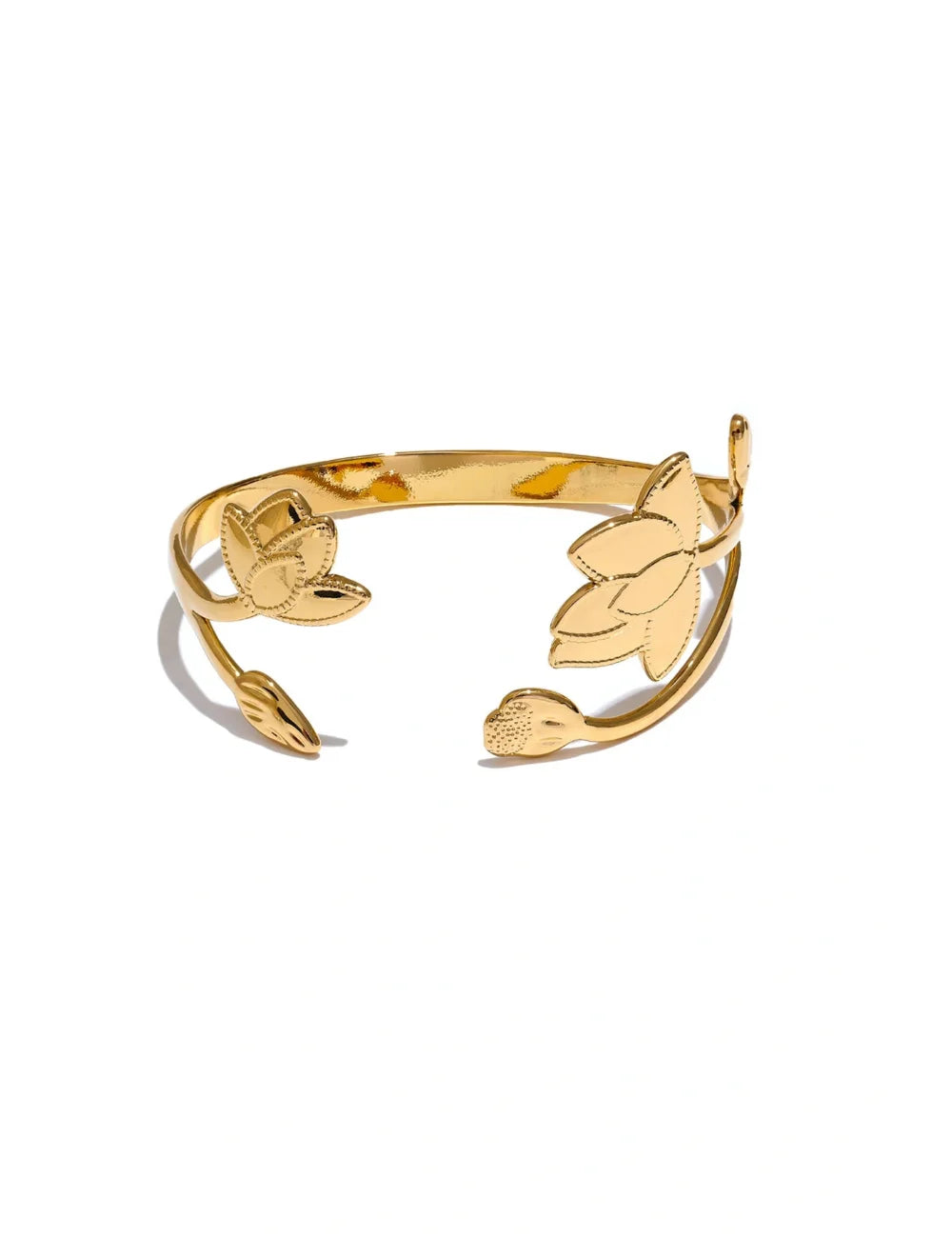 Lotus Bloom Cuff Bracelet