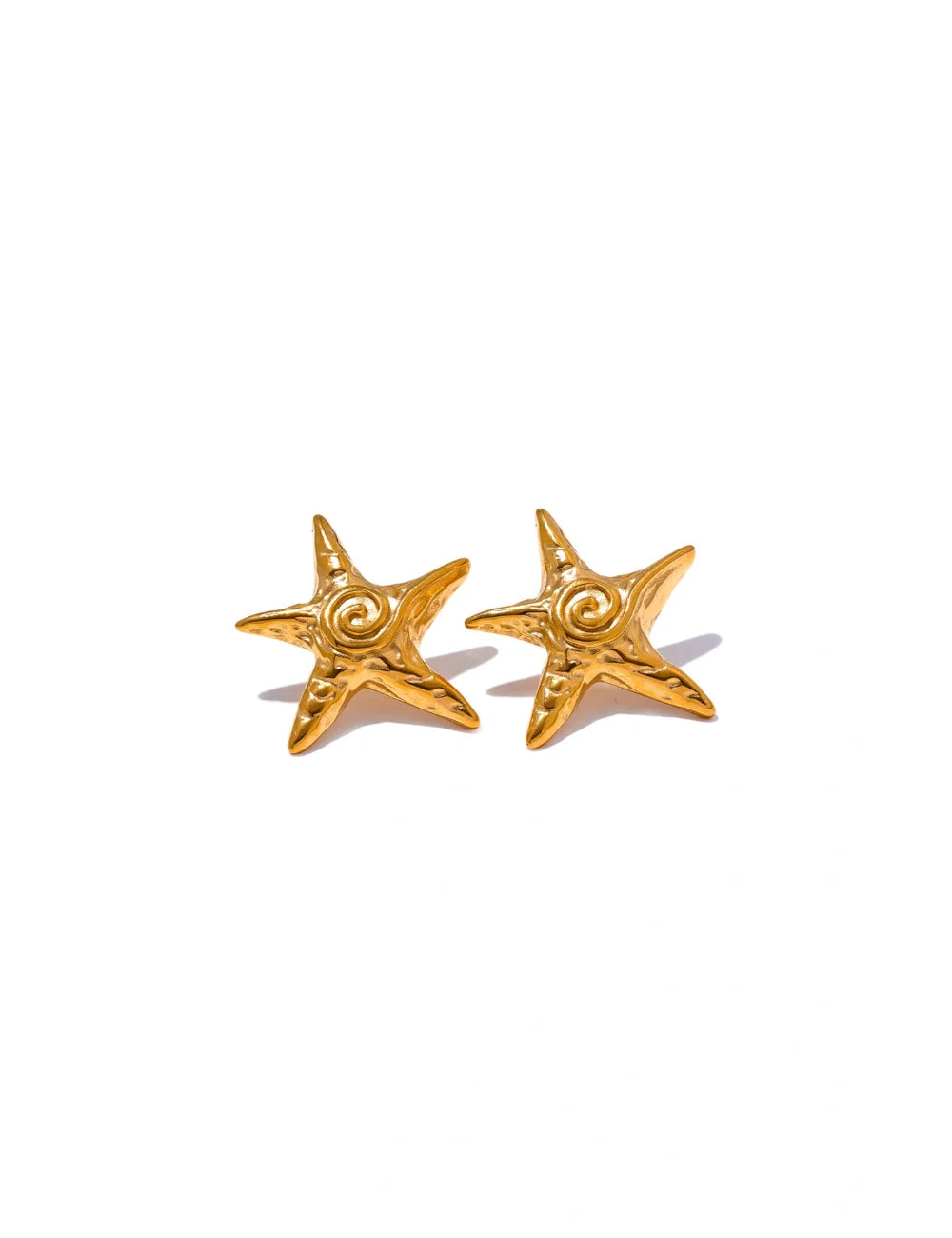 Spiral Star Stud Earrings