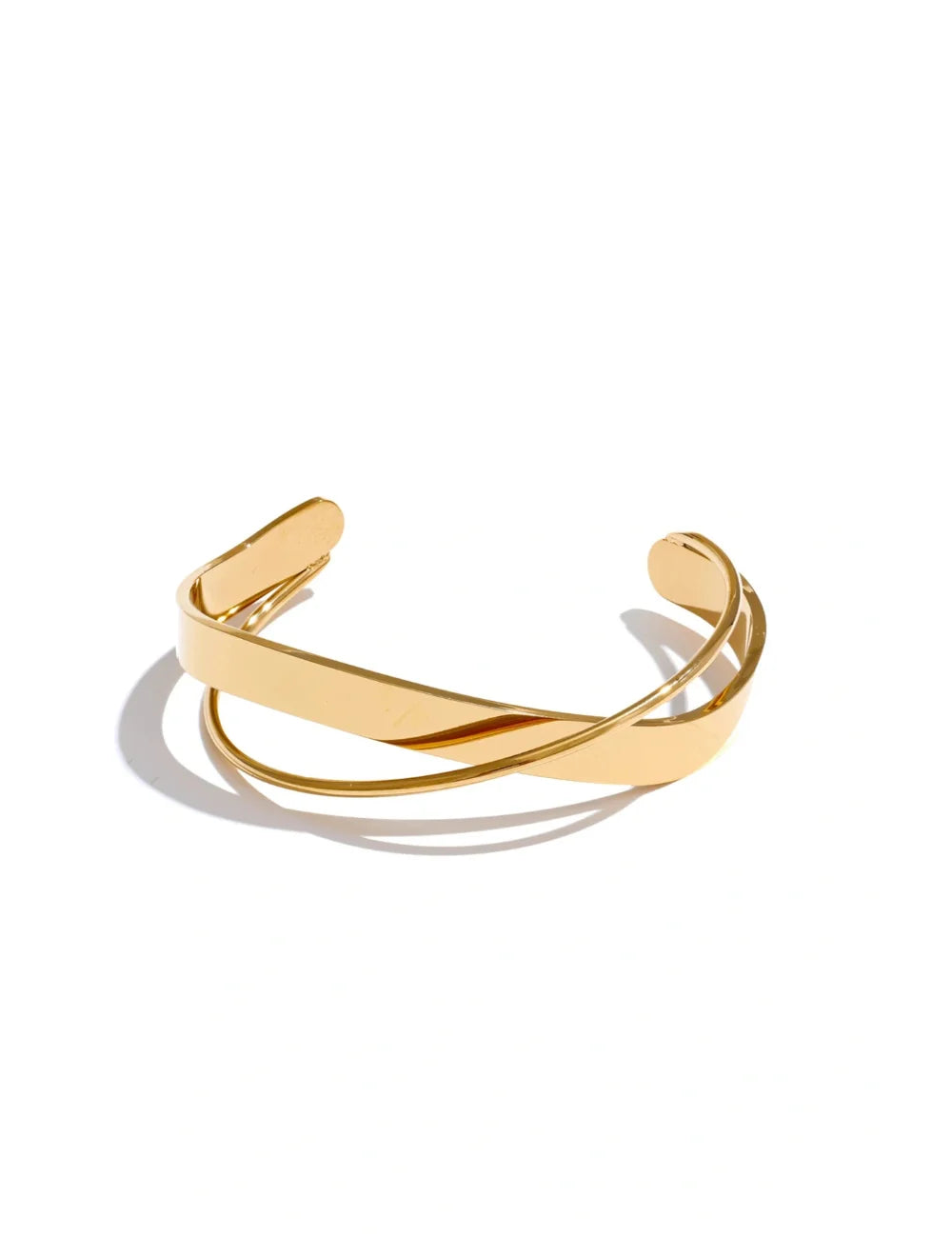 Crossed Band Cuff Bracelet