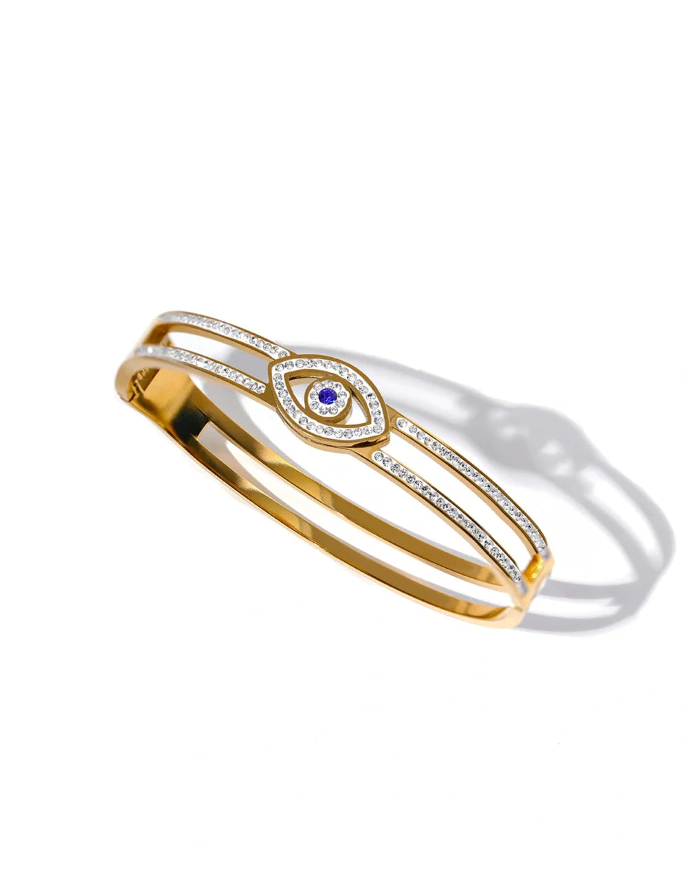 Zircon Pavé Eye Charm Bracelet