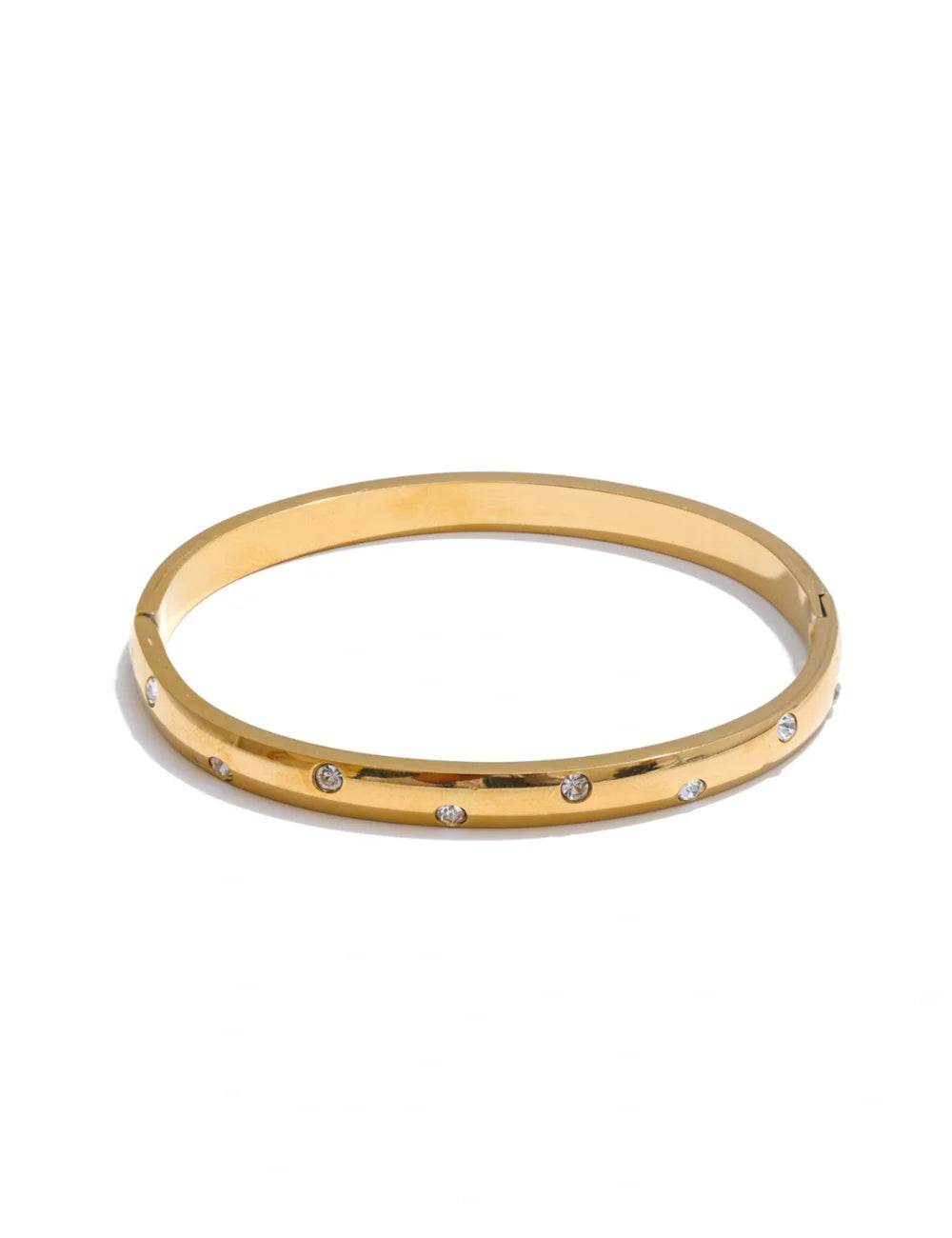 Zircon Pavé Slim Bangle Bracelet