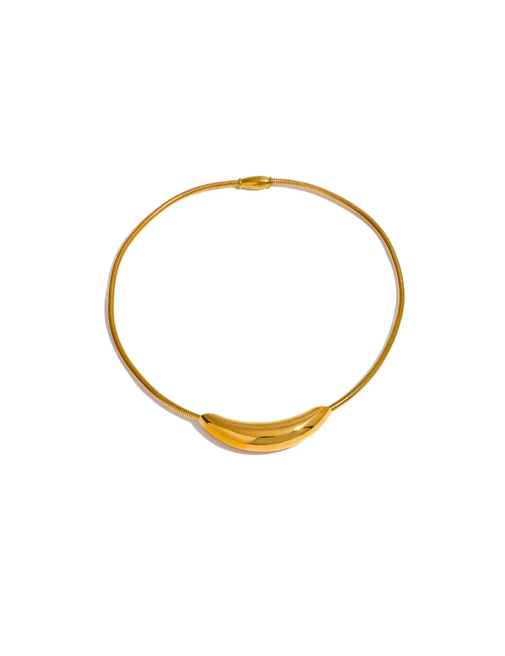 Sculpted Curve Choker Necklace