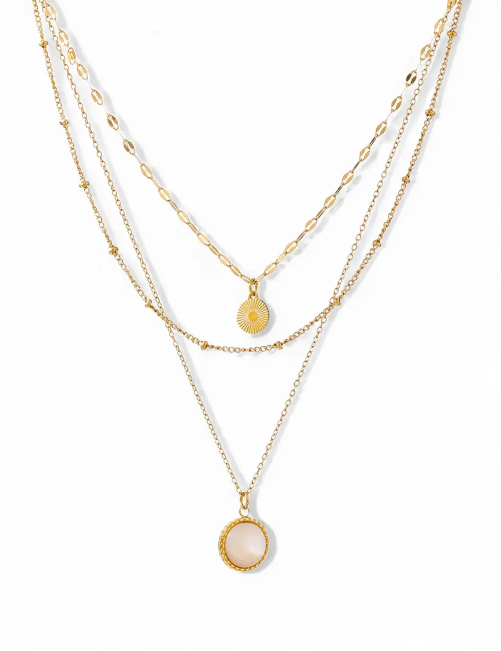 Sunlit Pearl Layered Necklace