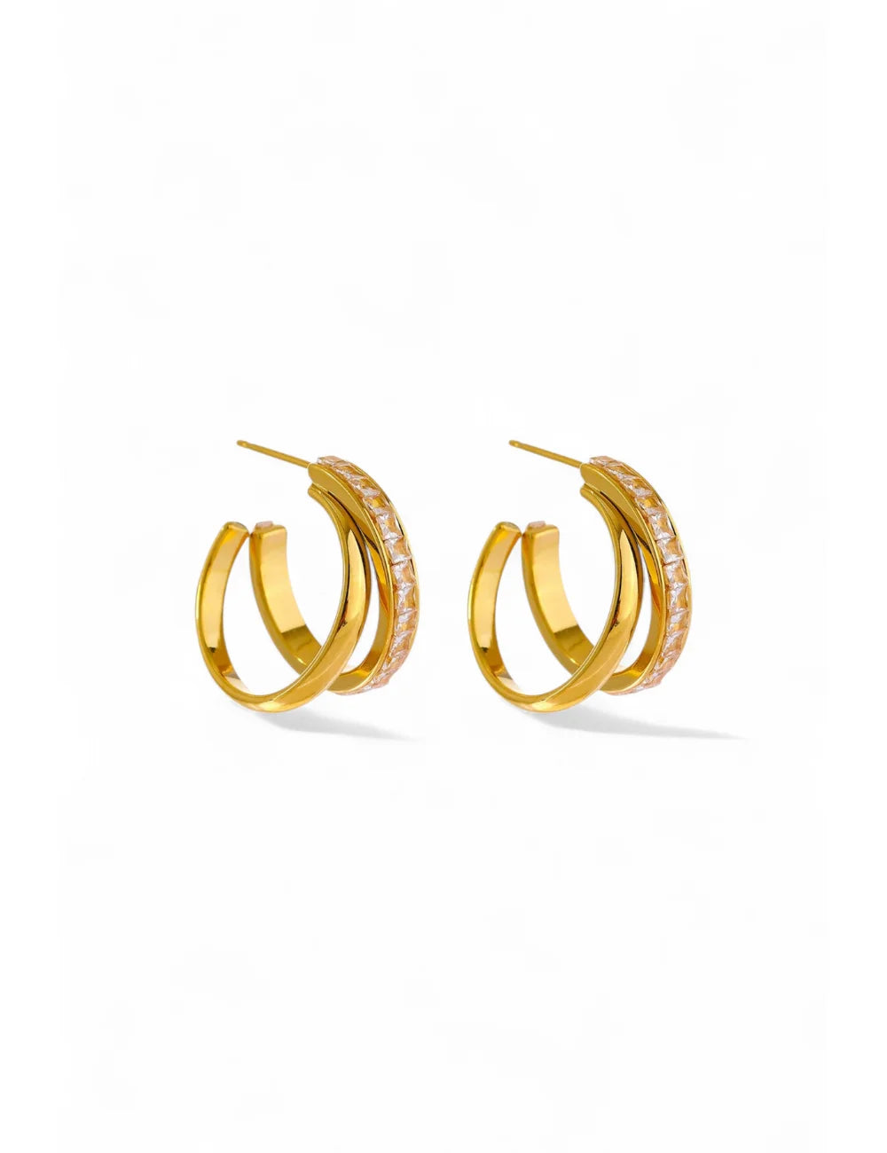 Cubic Zirconia Geometric Stud Earrings