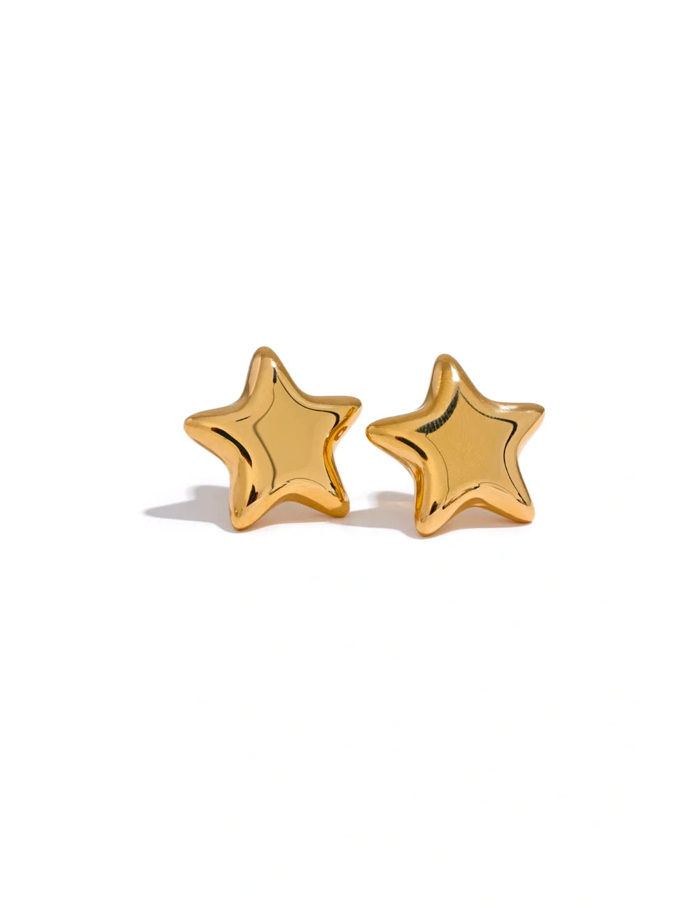 Polished Star Stud Earrings