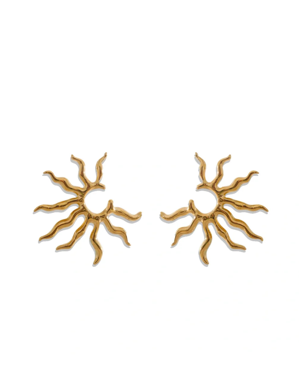 Sunburst Sculptural Stud Earrings