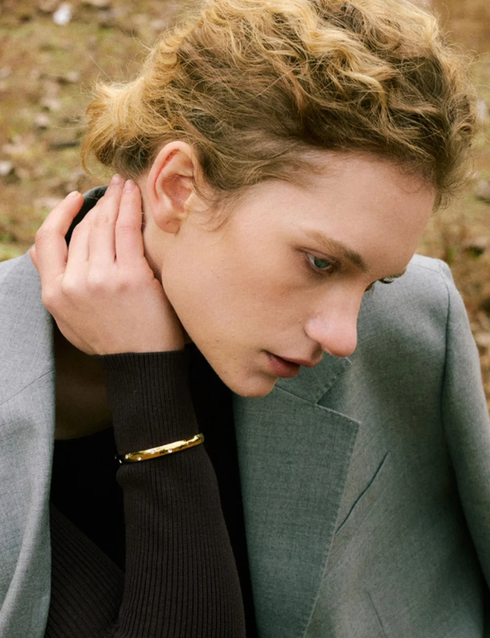 Zircon Pavé Slim Bangle Bracelet