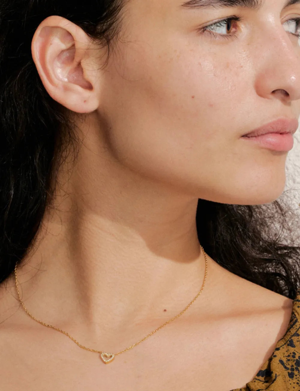 Cubic Zirconia Heart Pendant Necklace