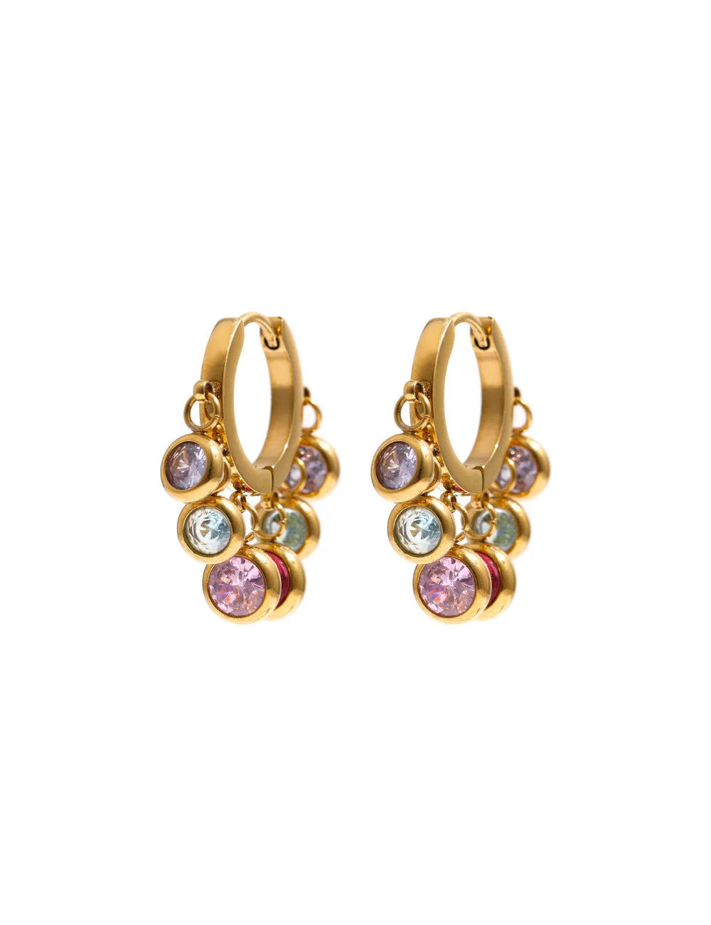 Pastel Radiance Hoop Earrings