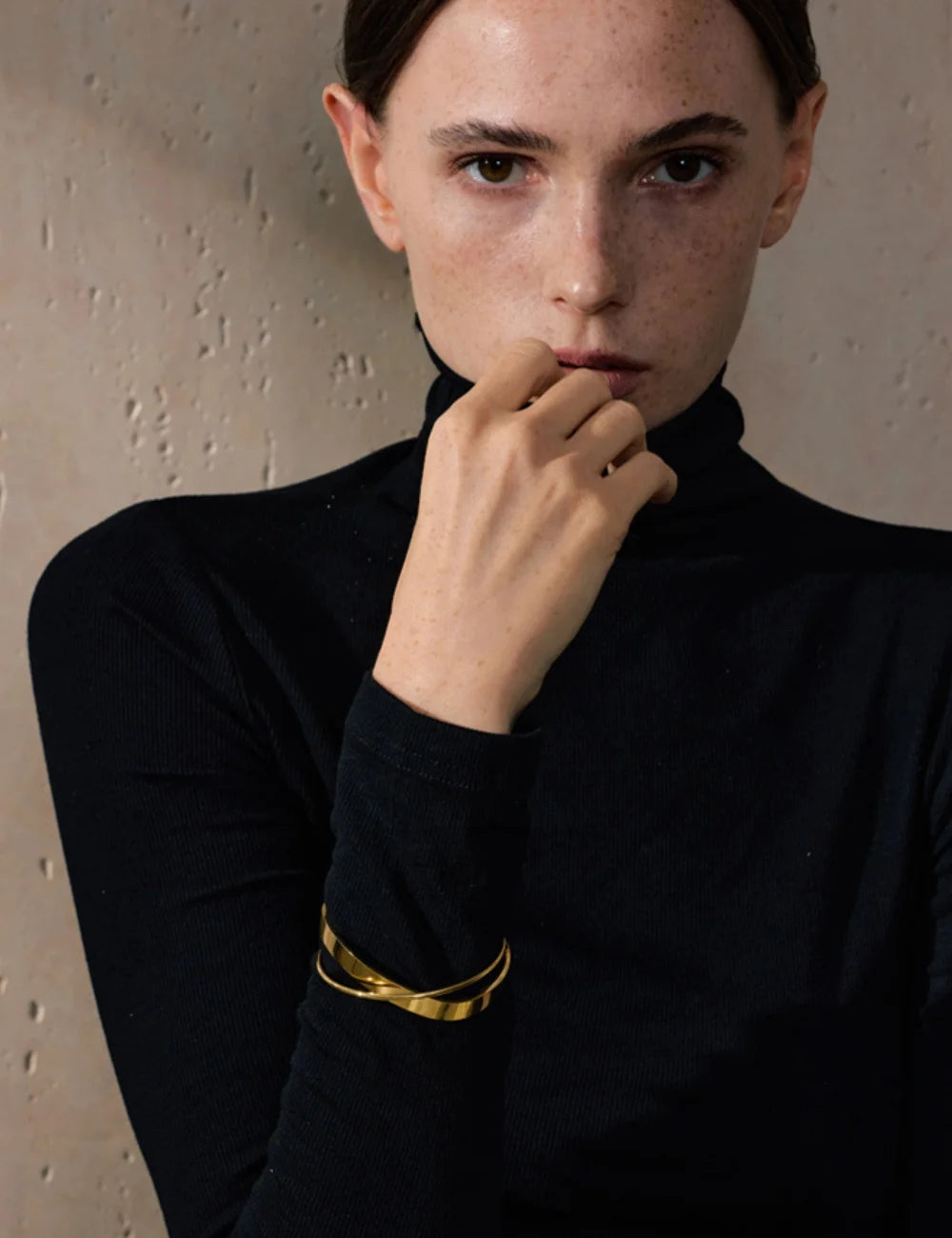 Crossed Band Cuff Bracelet