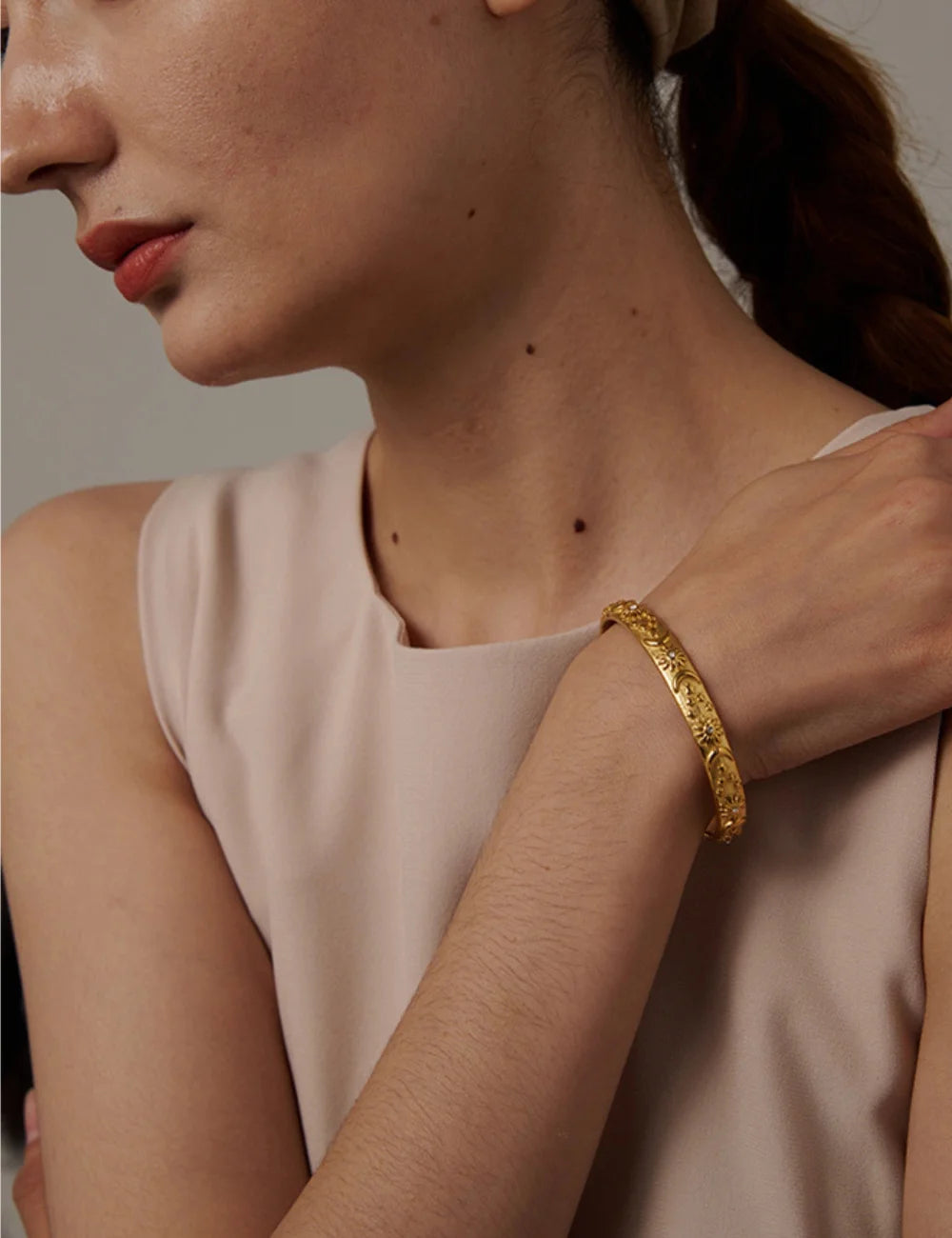 Celestial Motif Cuff Bracelet