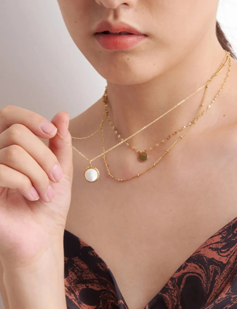 Sunlit Pearl Layered Necklace