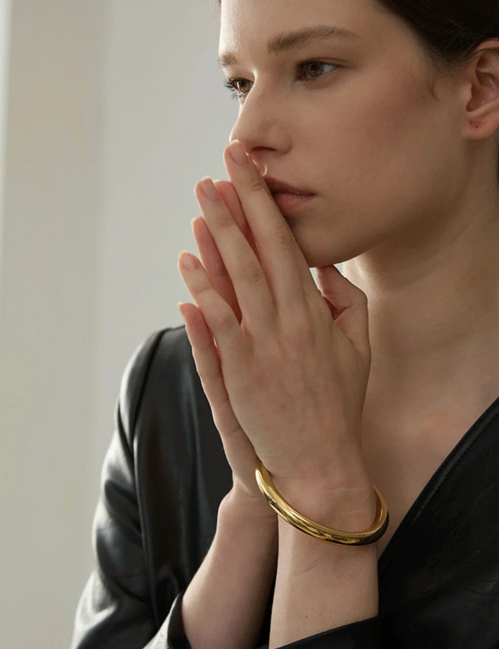 Polished Dome Bangle Bracelet