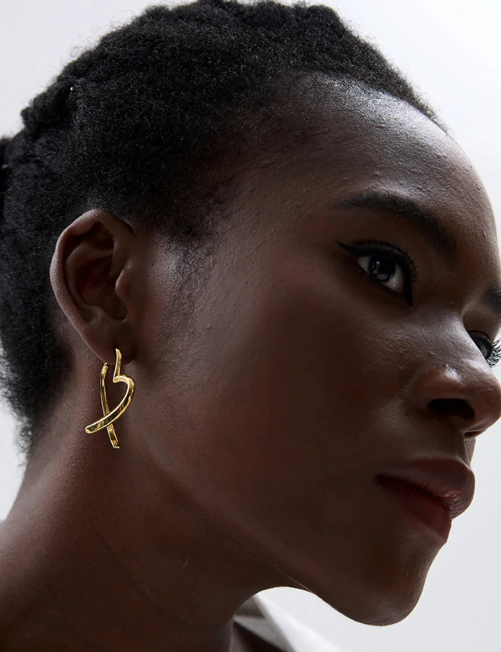 Open Heart Hoop Earrings