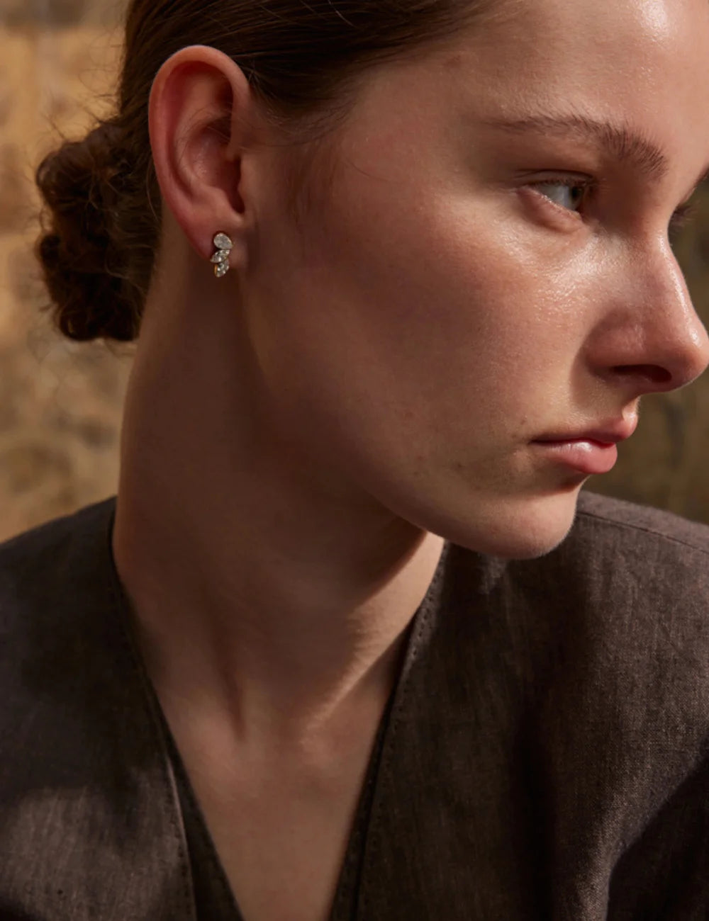 Zirconia Wing Stud Earrings