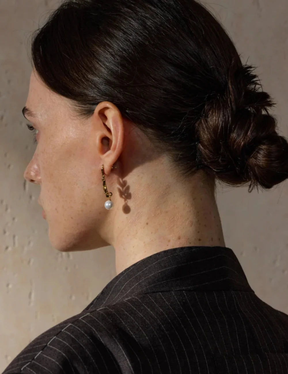 Gold Plated Leaf Drop Earrings