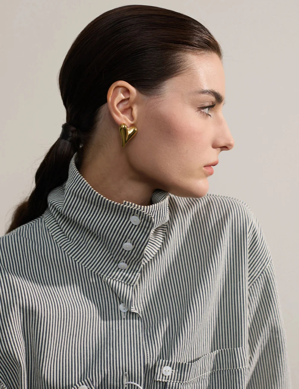 Alma Heart Stud Earrings