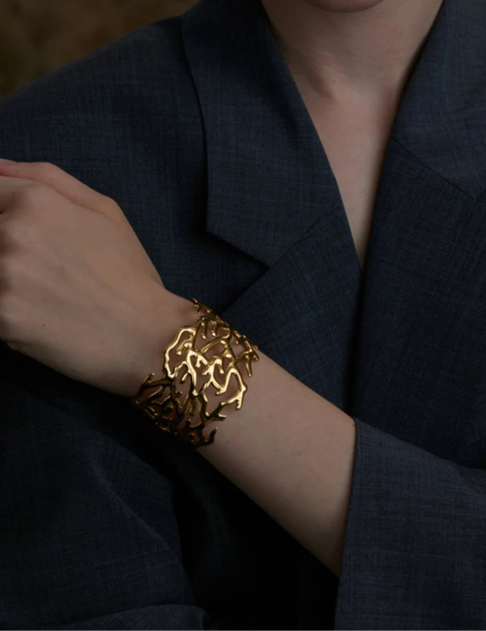 Openwork Twig Cuff Bracelet