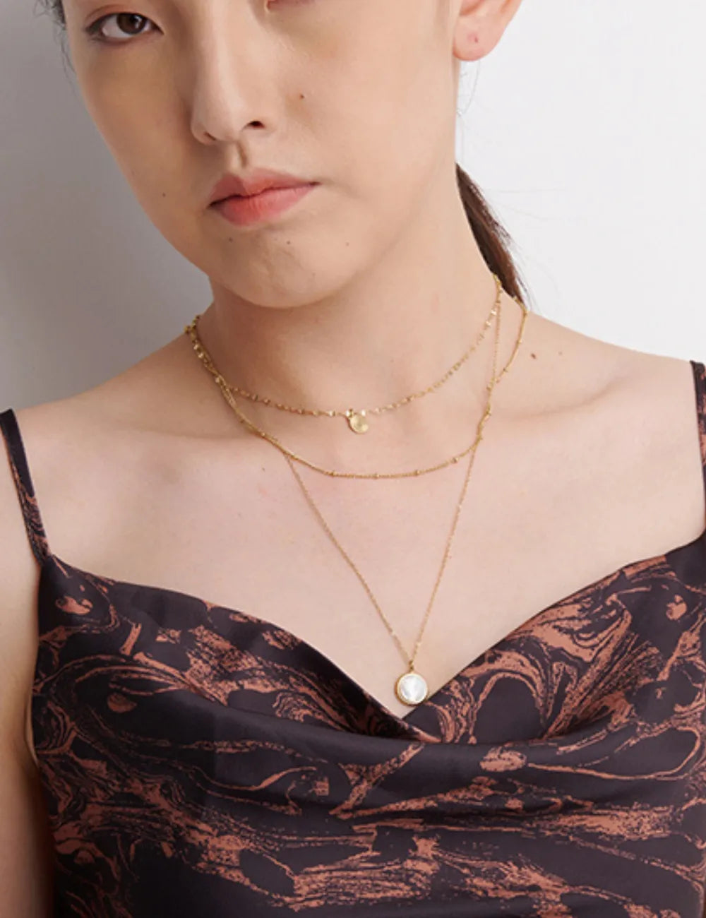 Sunlit Pearl Layered Necklace