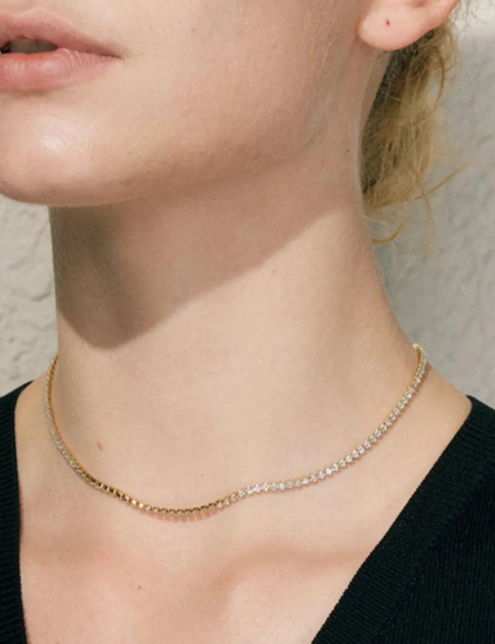 Cubic Zirconia Tennis Chain Necklace