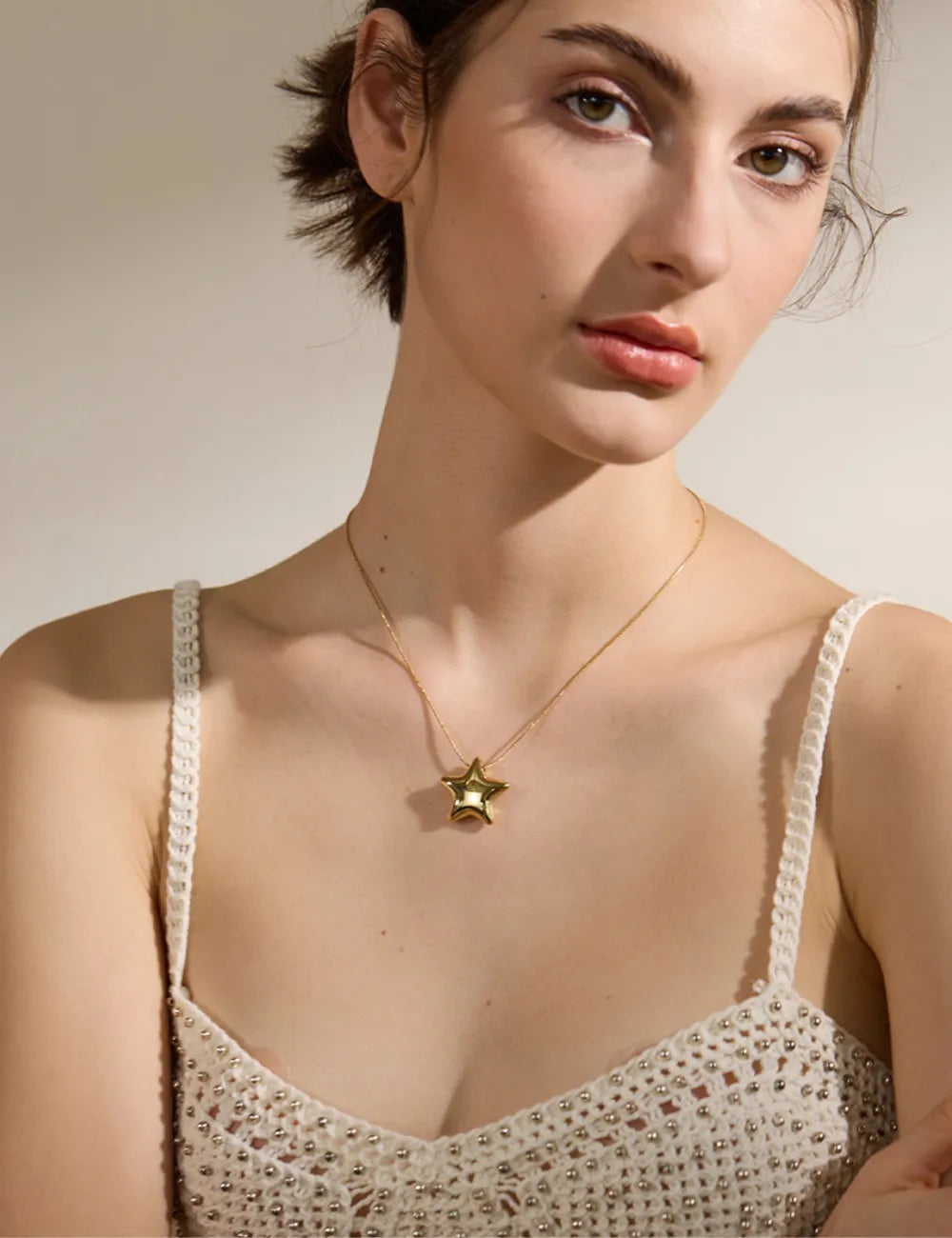 Polished Star Pendant Necklace