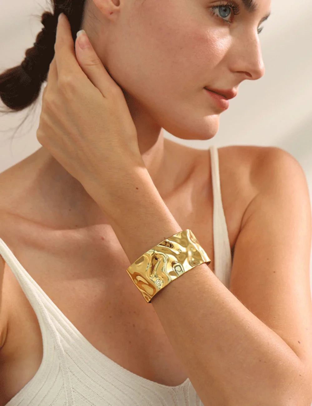 Sculpted Wide Cuff Bracelet