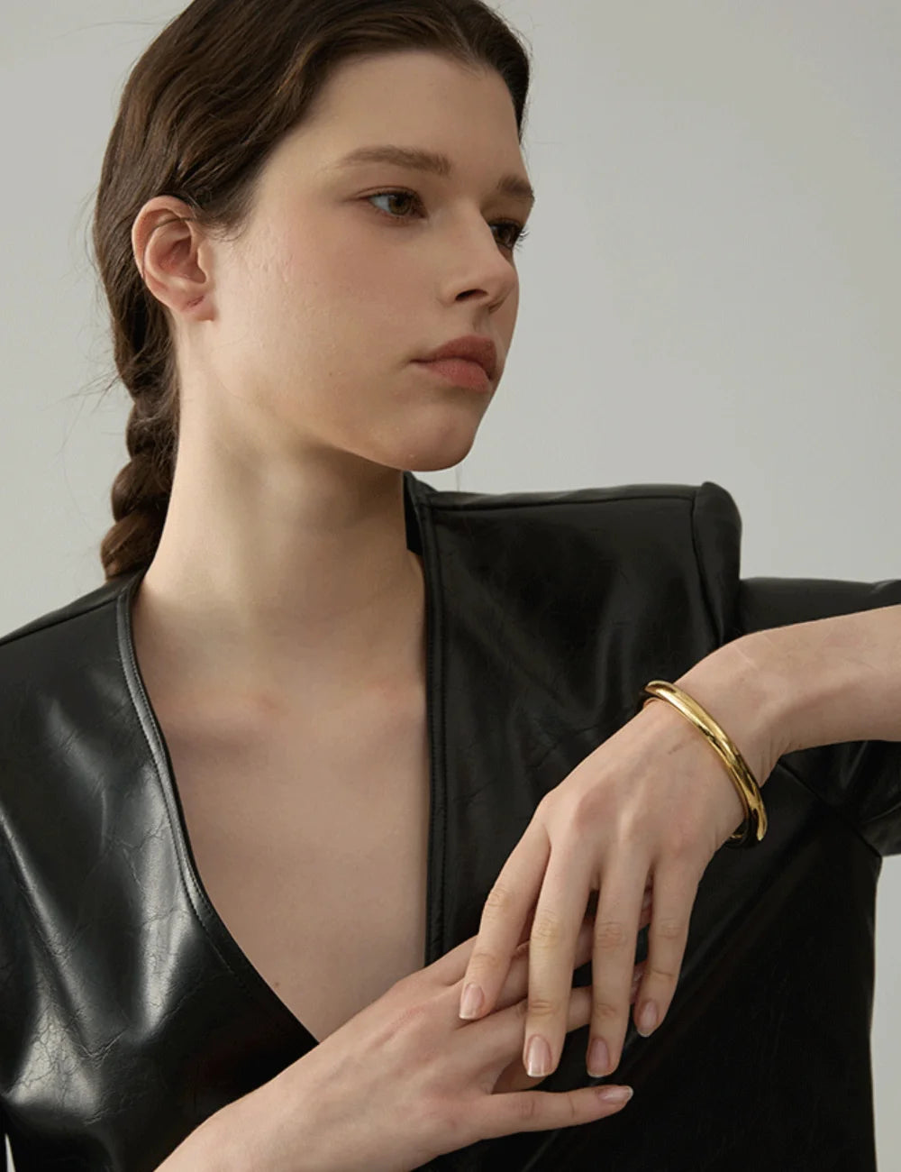 Polished Dome Bangle Bracelet