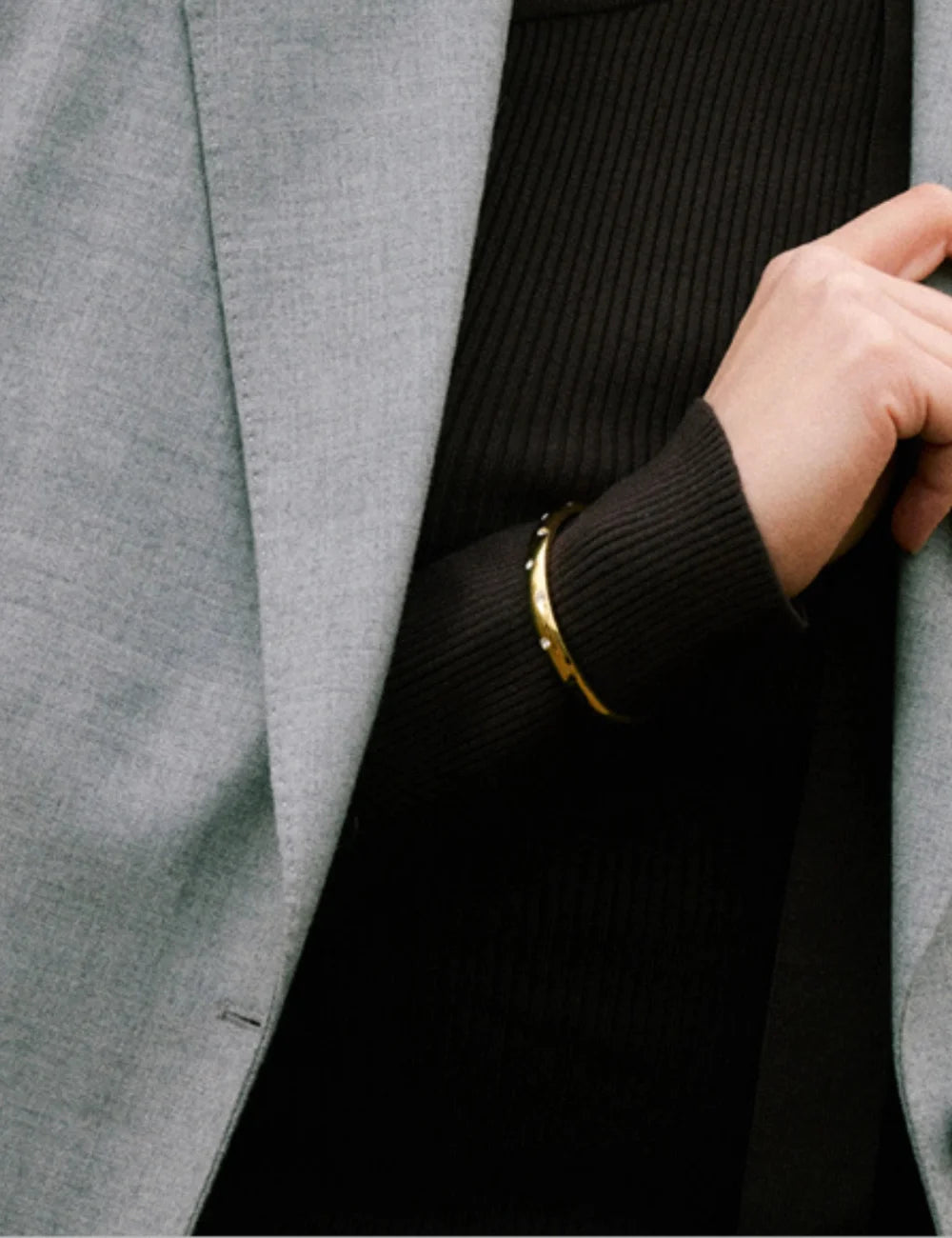 Zircon Pavé Slim Bangle Bracelet
