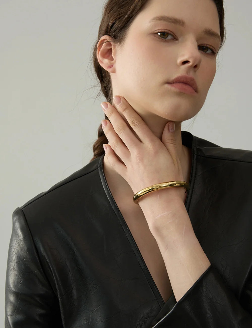 Polished Dome Bangle Bracelet