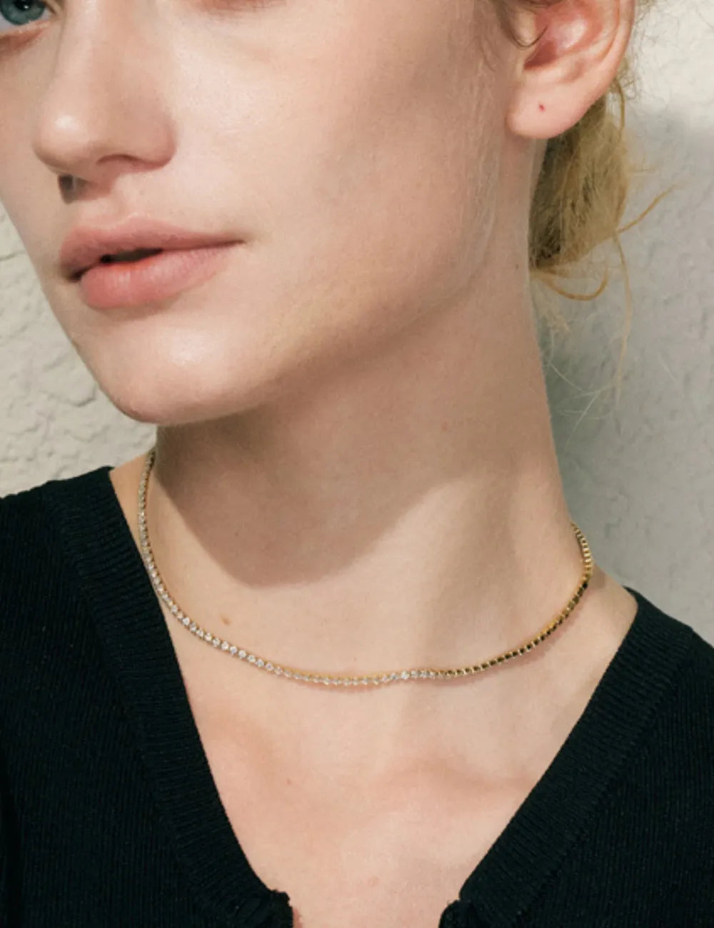 Cubic Zirconia Tennis Chain Necklace