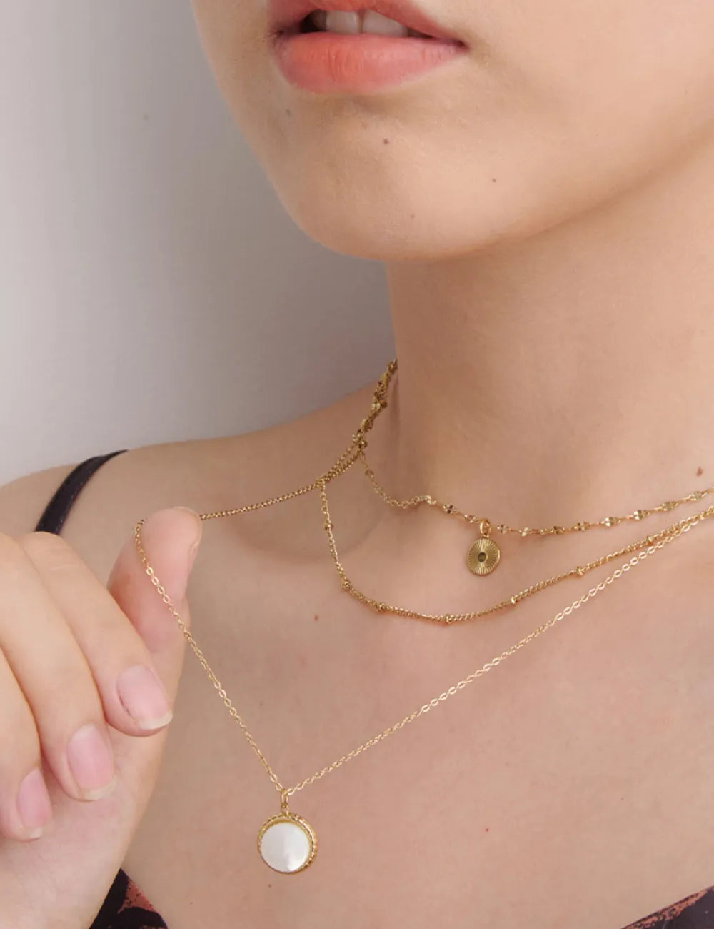 Sunlit Pearl Layered Necklace